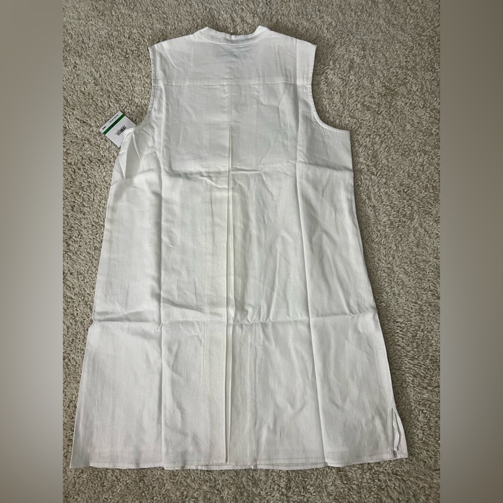 Women’s Petite Large AK White Sleeveless Dress NWT - Picture 2 of 13